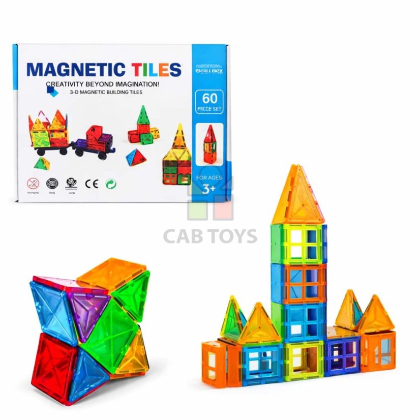 Magnetická stavebnice - 60 dílů