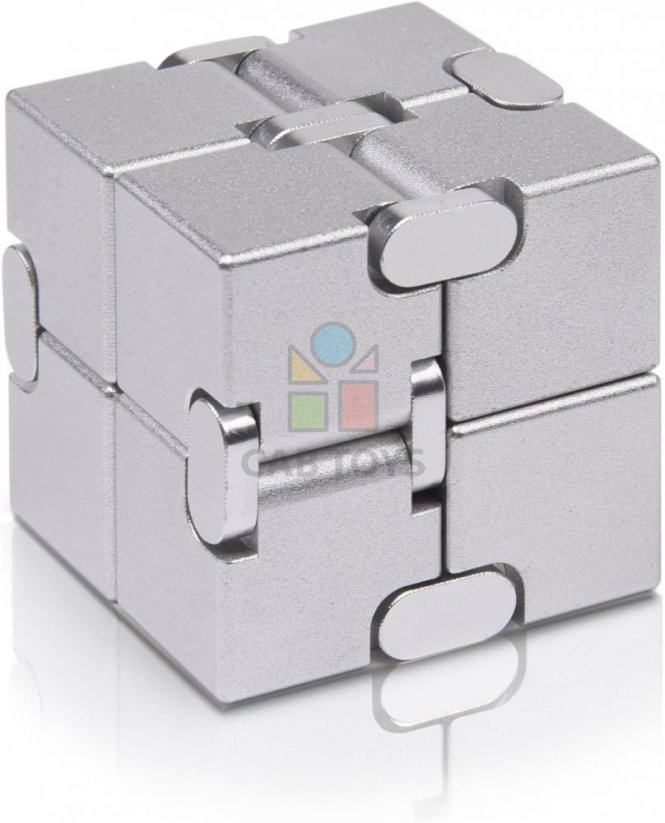 Infinity Cube Antistresová kostka kovová - stříbrná