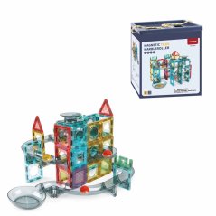 Magnetická stavebnice Marble Roller 72ks sada - Magnetic Tiles