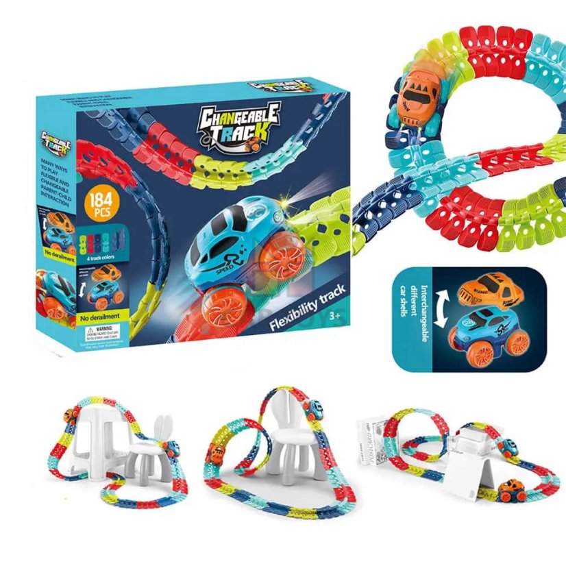 Autodráha pretekárska flexibilná - 184 dielov