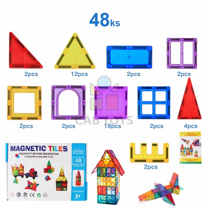 Magnetická stavebnice - 48 dílů