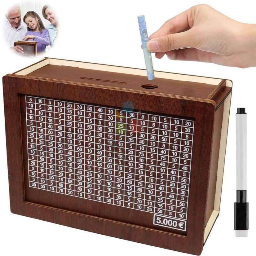 Pokladnička na šetření peněz 5000€