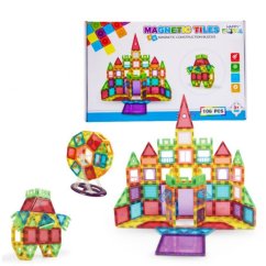 Magnetická stavebnica 106ks sada - Magnetic Tiles