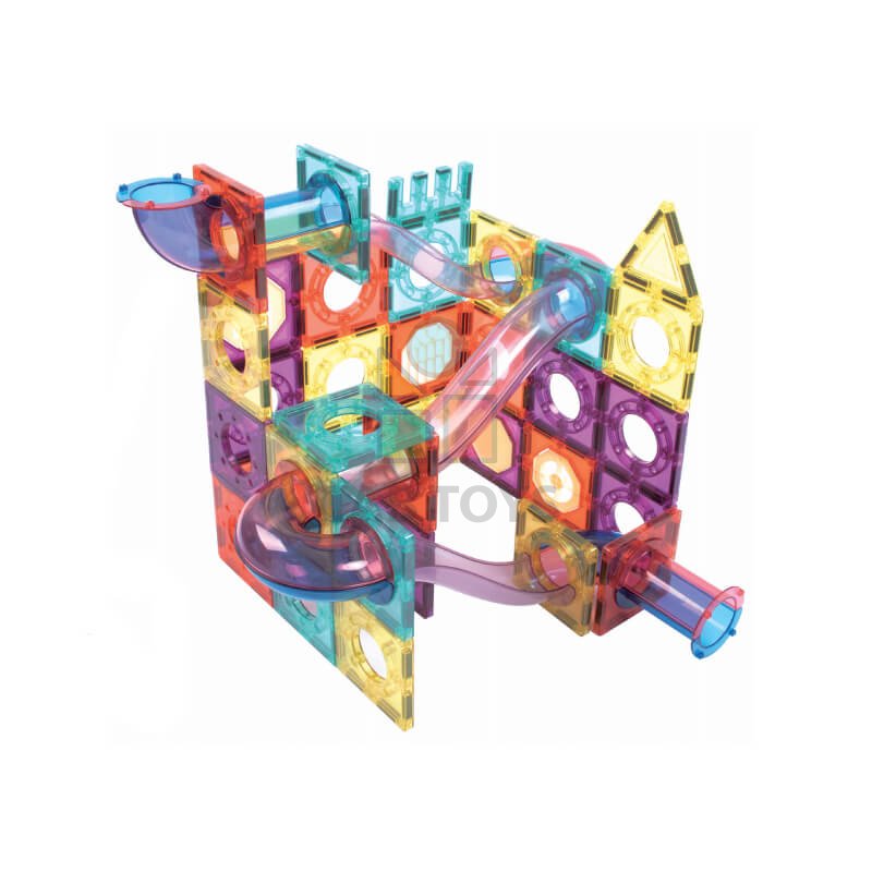 Magnetická stavebnica Marble Roller II 136ks sada - Magnetic Tiles