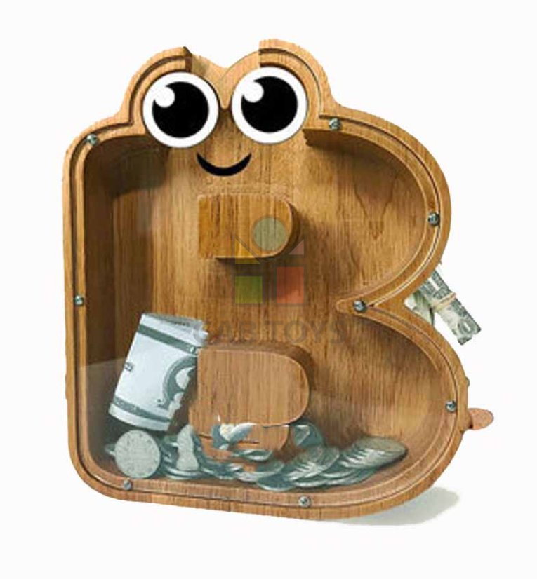 Pokladnička drevená - Písmenko B