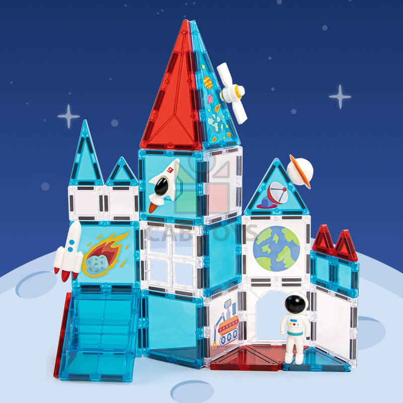 Magnetická stavebnica Space 39ks - Magnetic Tiles