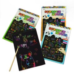 Duhovník s odškrabávacím zápisníkem – Scratch Note 10 listů s odškrabávacím perem