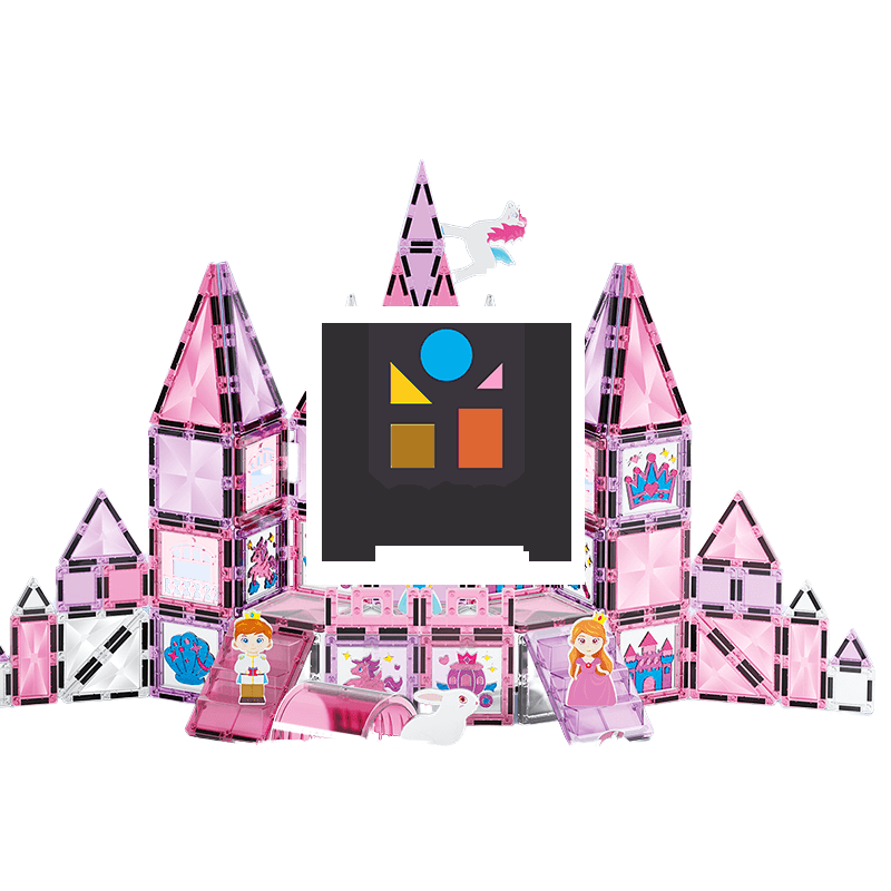 Magnetická stavebnica Window Art Castle 78ks - Magnetic Tiles