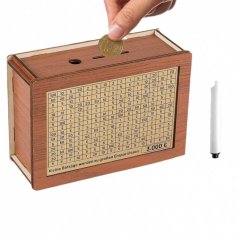 Pokladnička na šetrenie peňazí svetlo hnedá od 500€ do 10000€