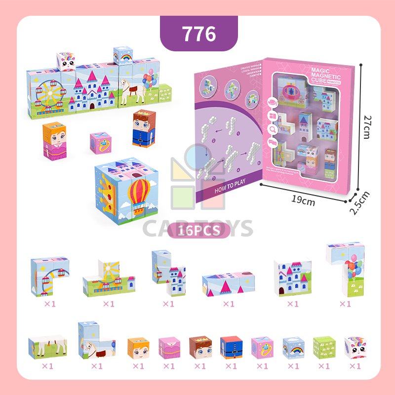 Magnetická stavebnice Magic Magnetic Cube - Princess