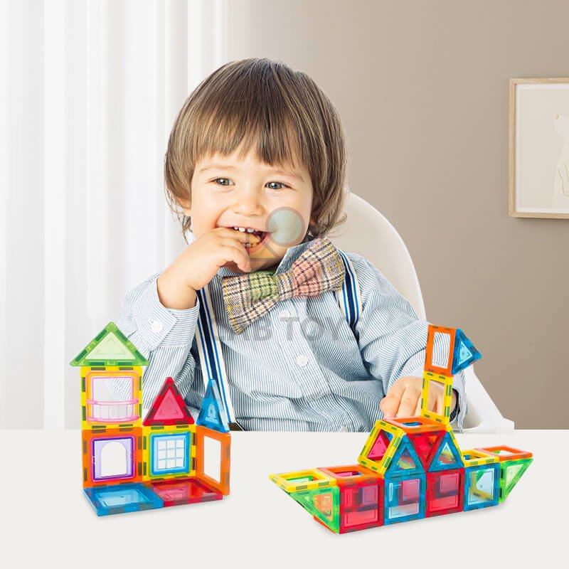 Magnetická stavebnice 48ks sada - Magnetic Tiles