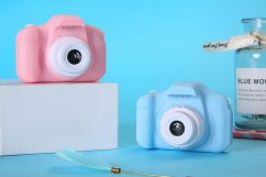 Mini dětský fotoaparát modrý
