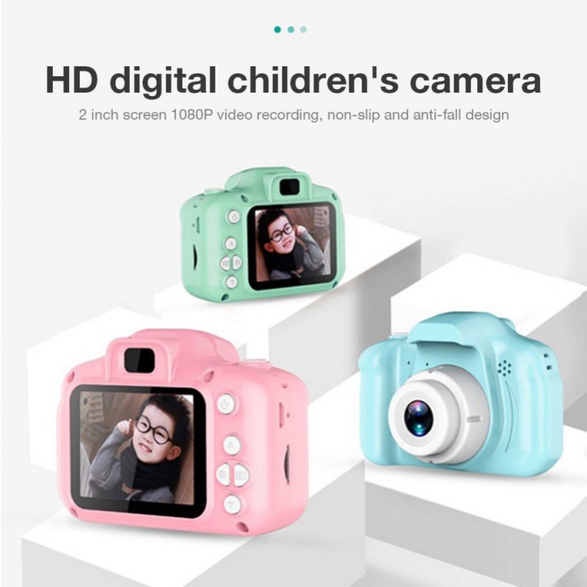 Mini detský fotoaparát modrý