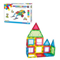 Magnetická stavebnice 48ks sada - Magnetic Tiles