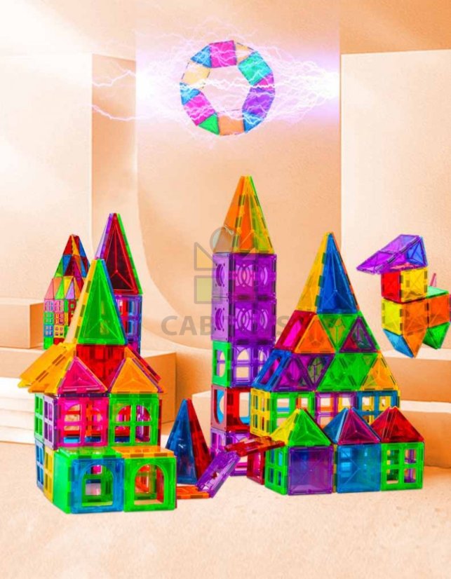 Magnetická stavebnice pro děti sada 120ks – Magnetic Tiles II
