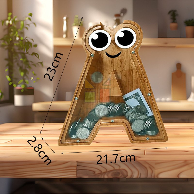 Pokladnička drevená - Písmenko A