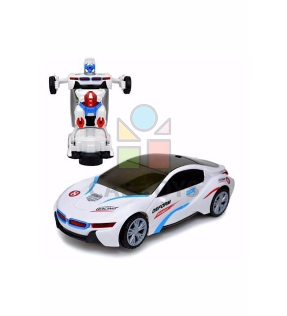 Robot transformer, bílý vůz a robot 2v1
