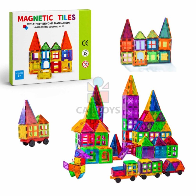 Magnetická stavebnice pro děti sada 100ks – Magnetic Tiles II