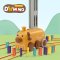 Vlak psík – Elektrické automatické ukladanie domino tehlový kociek