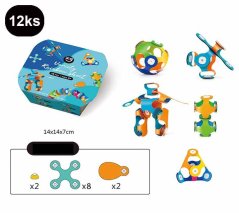 Magnetická stavebnice Flexy - 12ks