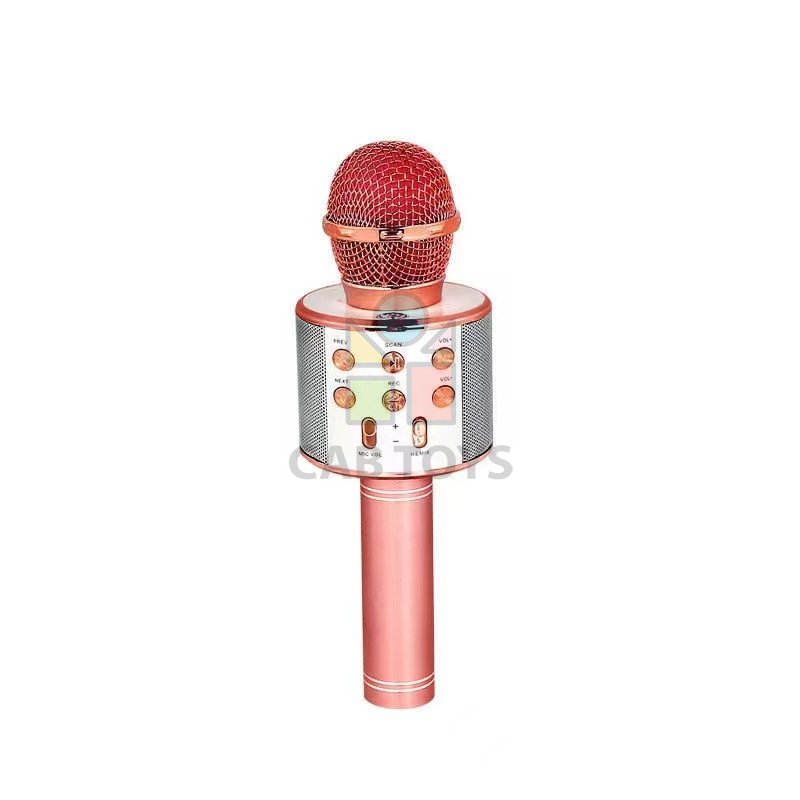 Karaoke bluetooth mikrofon růžový