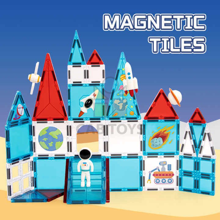 Magnetická stavebnice Space 60ks – Magnetic Tiles