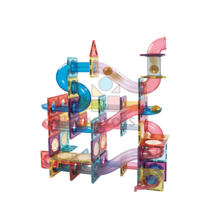 Magnetická stavebnica Marble Roller II 136ks sada - Magnetic Tiles