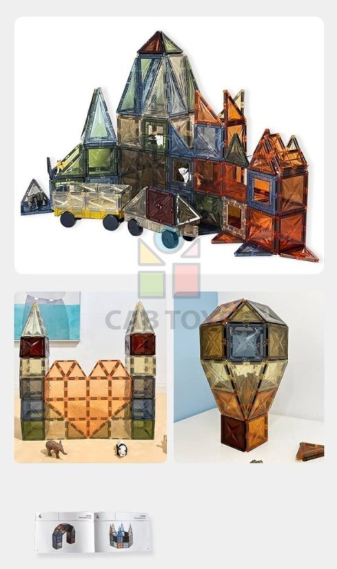 Magnetická stavebnice natural  100ks – Magnetic Tiles