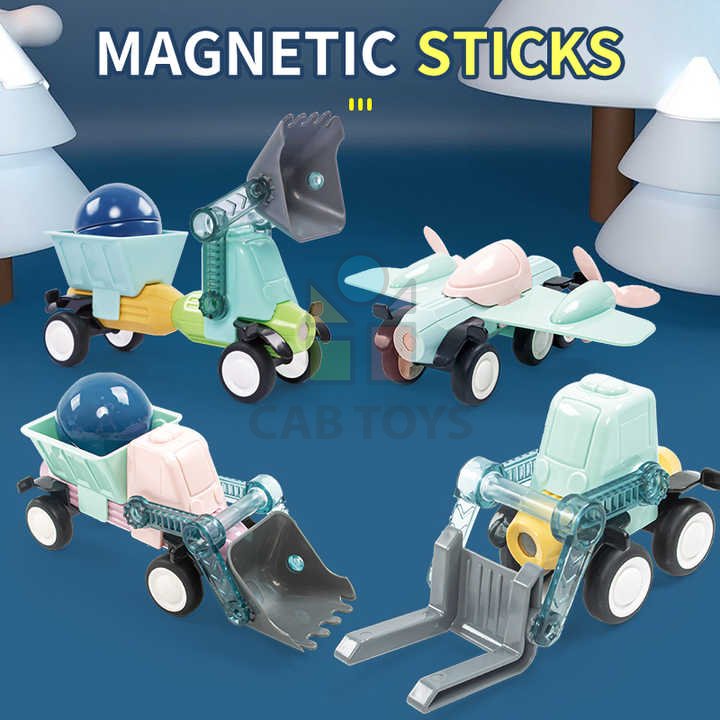 Magnetická stavebnice 29ks - Magnetic Sticks XL Vehicle