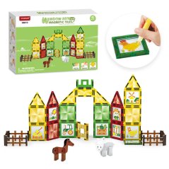 Magnetická stavebnice Window Art Farm 46ks – Magnetic Tiles