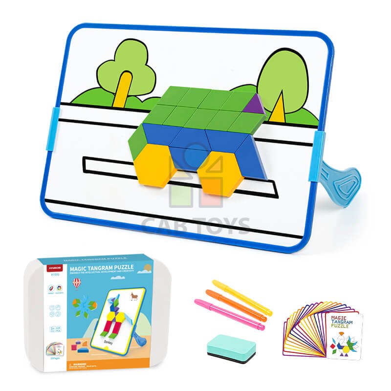 Magnetická stavebnica Magic Tangram Puzzle 128ks