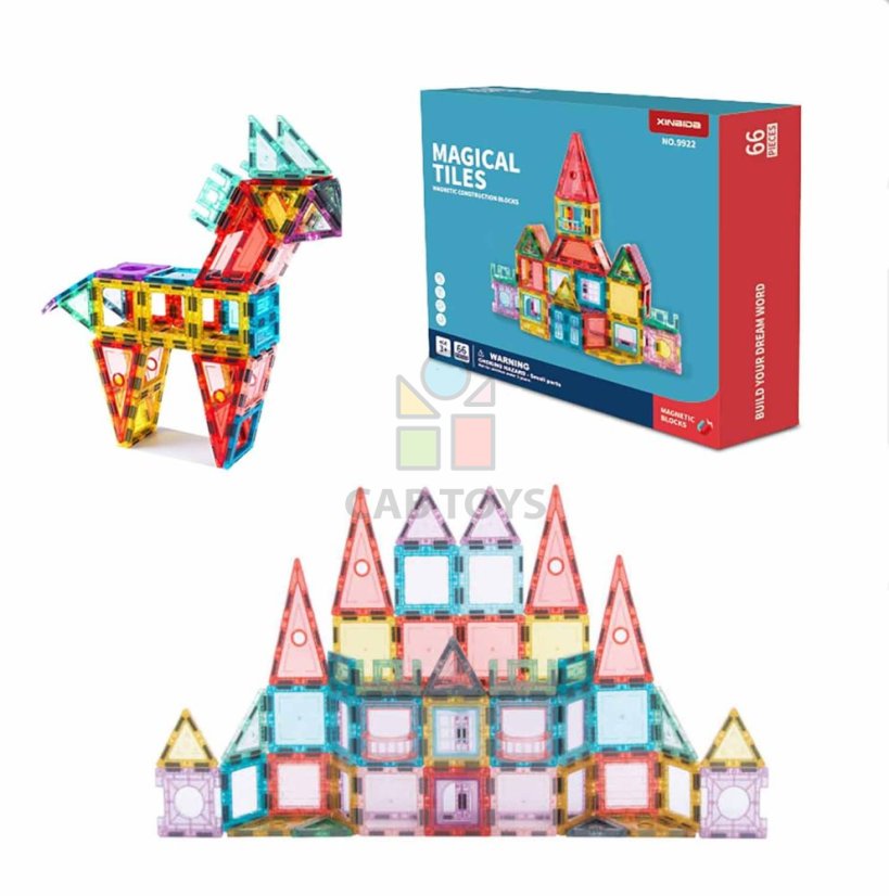 Magnetická stavebnica Magical Tiles 66ks sada