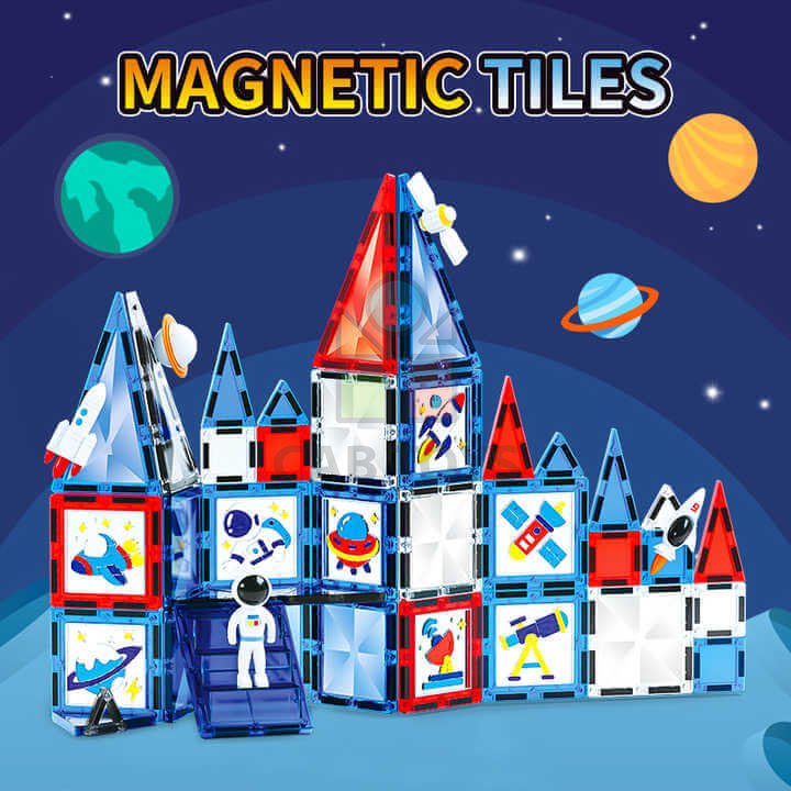 Magnetická stavebnica Window Art Space 58ks - Magnetic Tiles