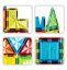 Magnetická stavebnice Diamond 45ks sada - Magnetic Tiles