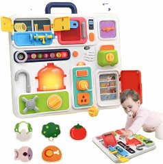 Montessori kuchyňka Busy Board světelná tabule se zvukovými efekty