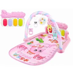 Hrací deka a podložka s klavírem CAB Toys  - růžová
