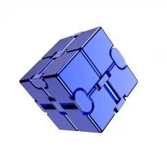 Infinity Cube Antistresová kostka kovová - modrá Modrá