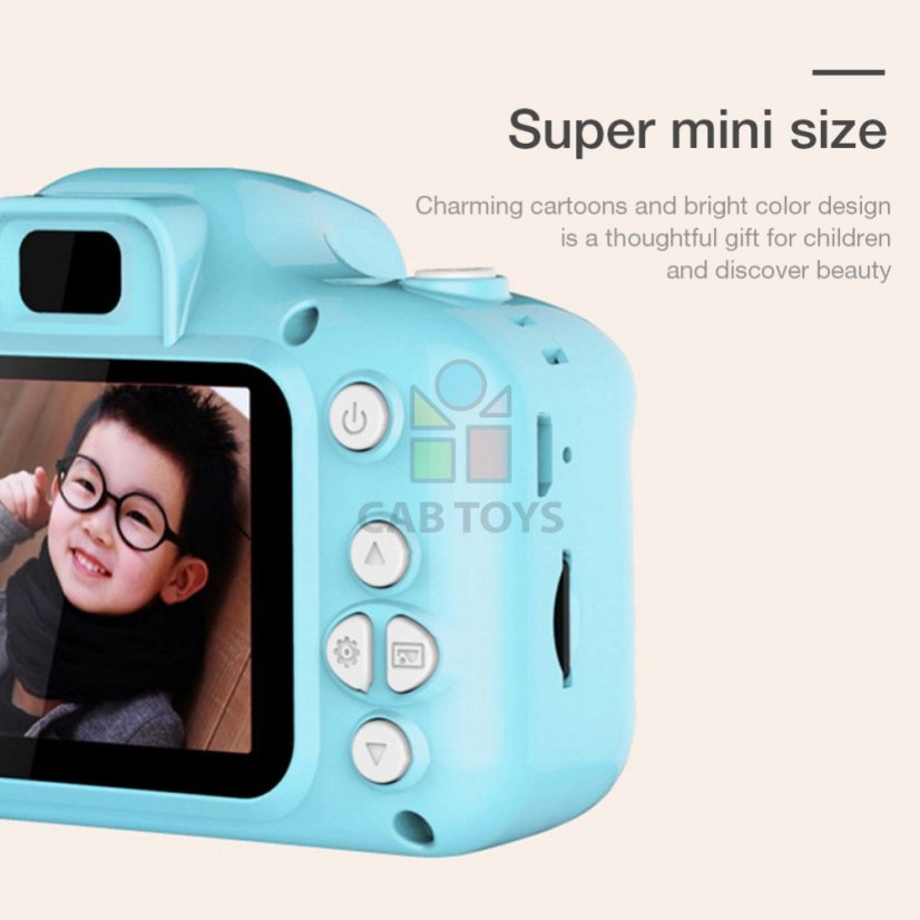 Mini dětský fotoaparát modrý