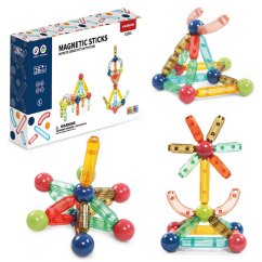 Magnetická stavebnice 26ks - Transparency Color  Magnetic Sticks
