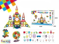 Magnetická stavebnice 130ks sada - Magnetic Tiles