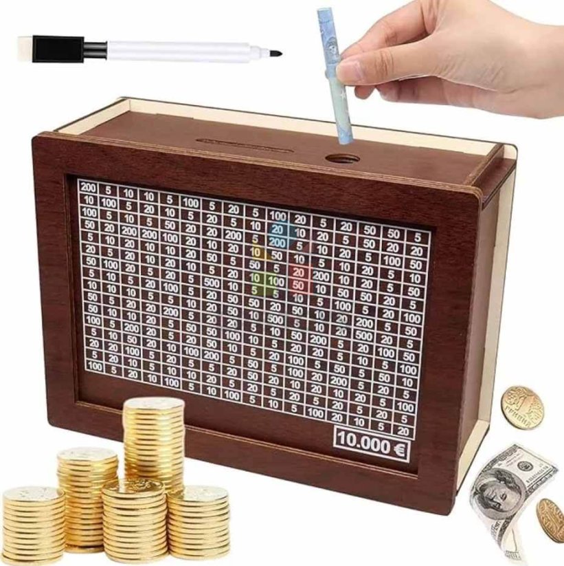 Pokladnička na šetření peněz 10 000€