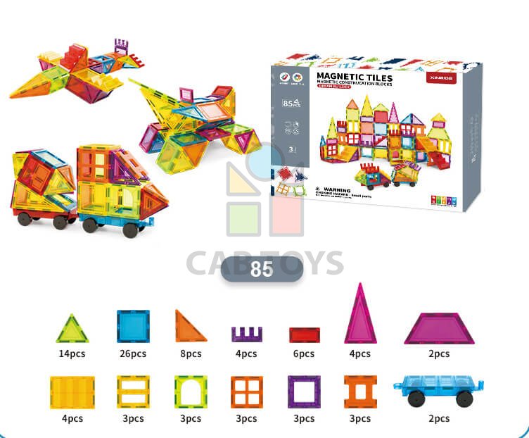 Magnetická stavebnice Dream Builder 85ks sada - Magnetic Tiles