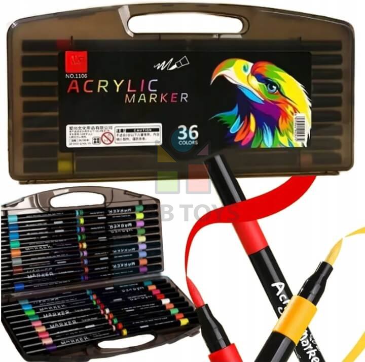 Akrylové pera 36ks - umělecký komplet