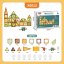 Magnetická stavebnice Window Art Dinosaurus 42ks – Magnetic Tiles
