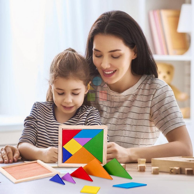 Dřevěné puzzle, hlavolam různé možnosti výtvorů