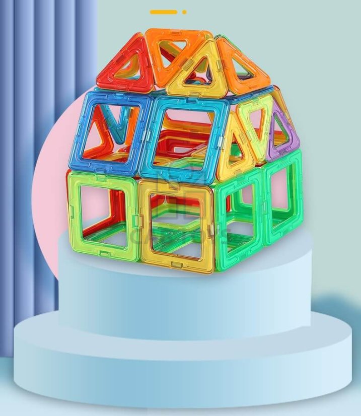 Magnetická stavebnice 60ks - Magnetic Tiles