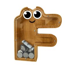 Pokladnička drevená - Písmenko F