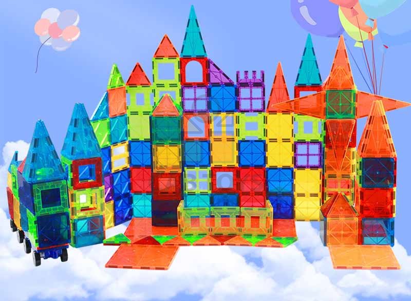 Magnetická stavebnice pro děti sada 120ks – Magnetic Tiles II