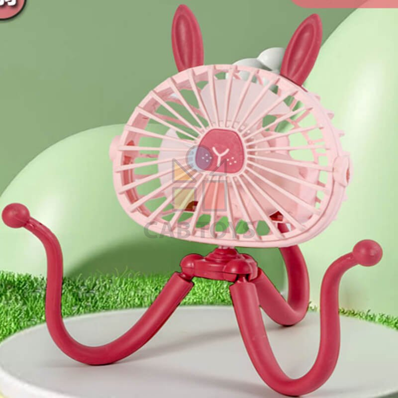 Mini detský ventilátor ružový