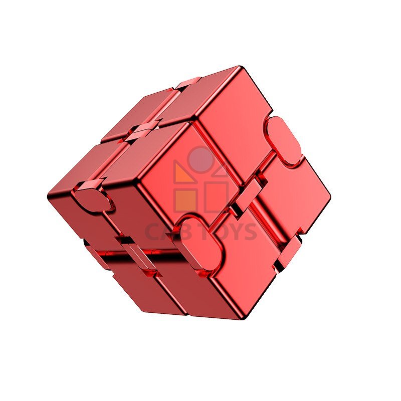 Infinity Cube Antistresová kocka kovová - červená